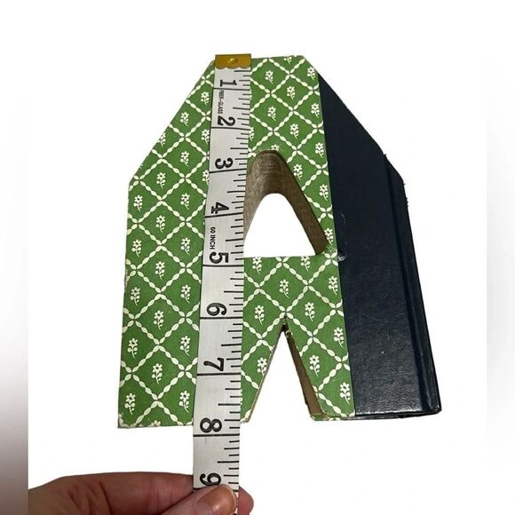 Vintage book in letter A bookend green blue - Picture 2 of 7